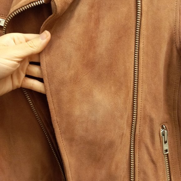 Witchery Suede Biker Style Jacket Size 6 - Picture 7 of 8